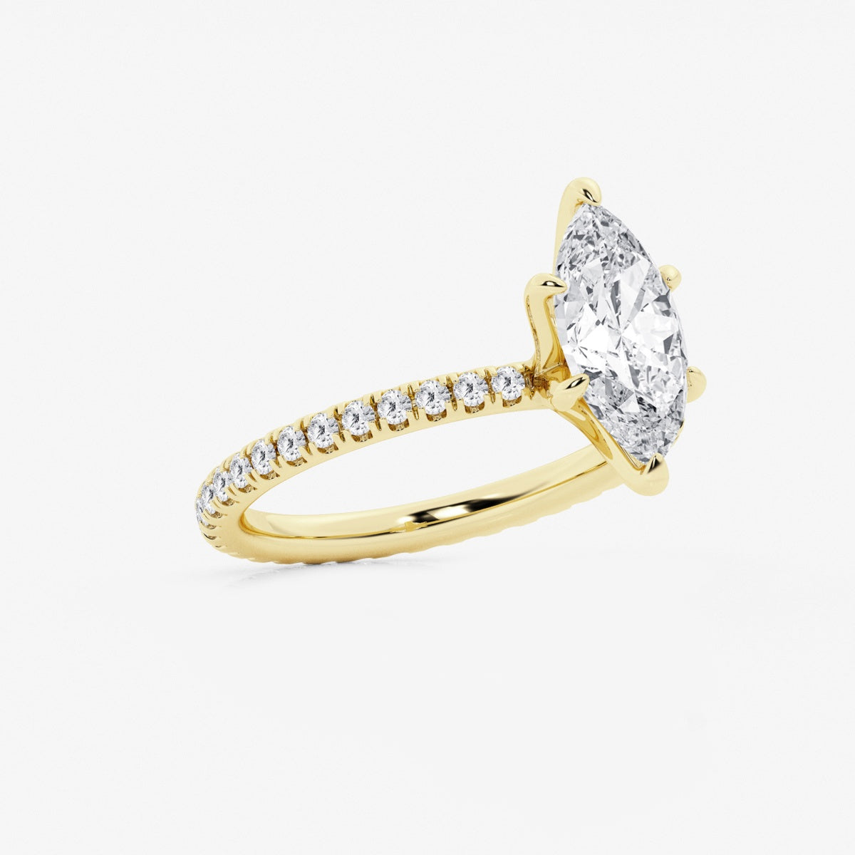 Evelyn - Eternity Side Stones Engagement Ring