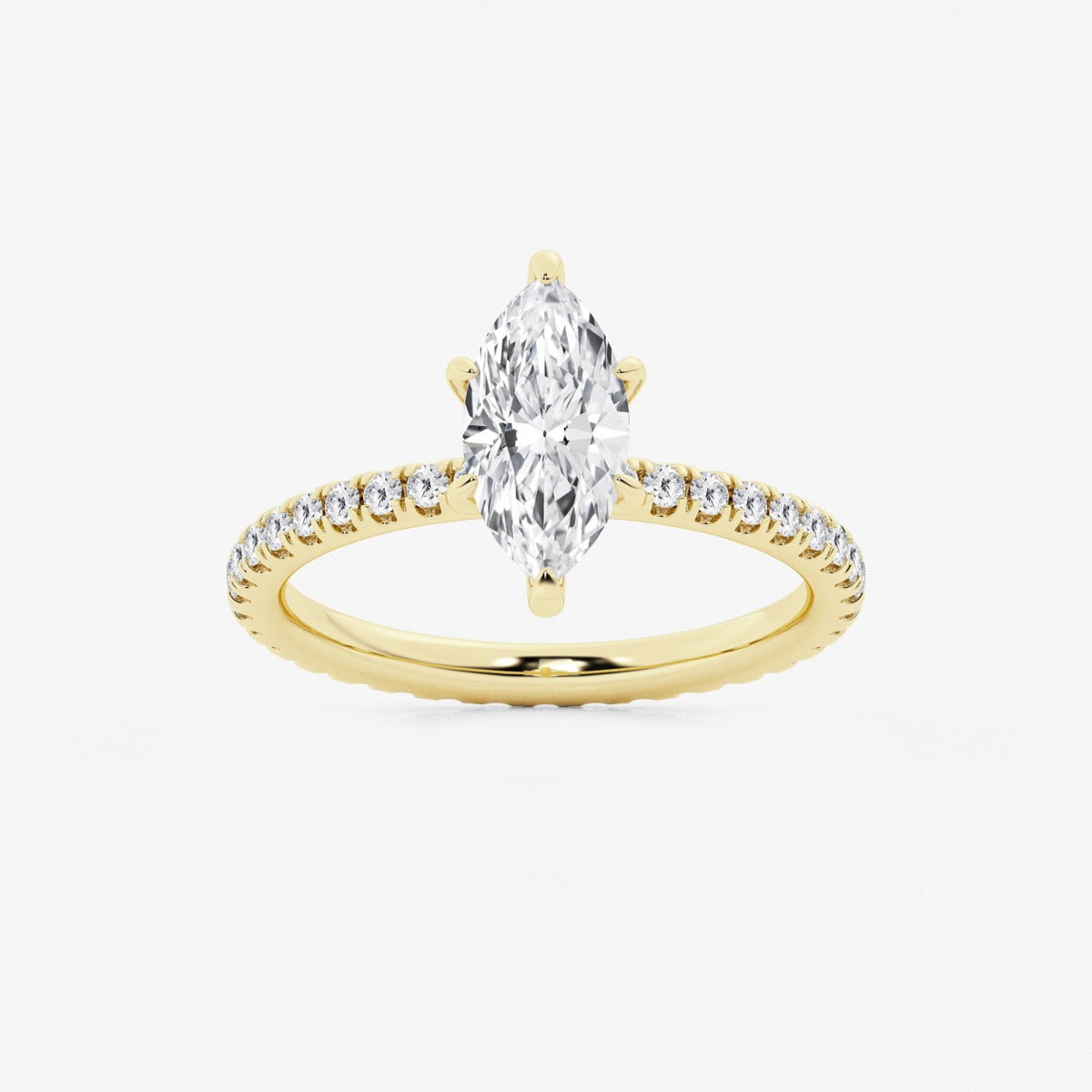 Evelyn - Eternity Side Stones Engagement Ring