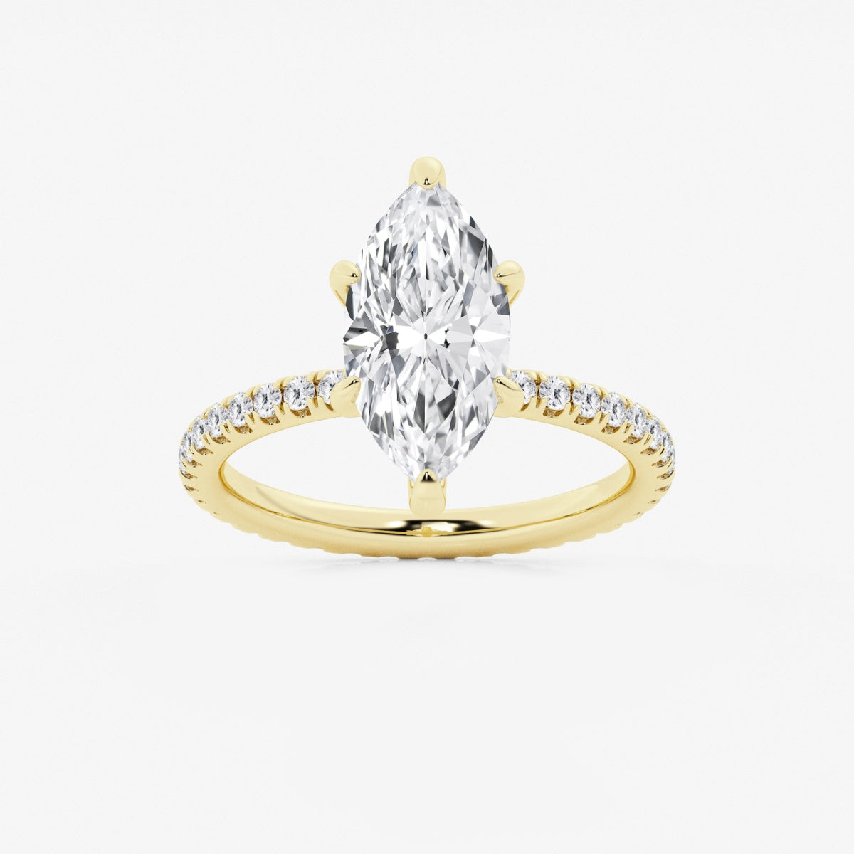 Evelyn - Eternity Side Stones Engagement Ring