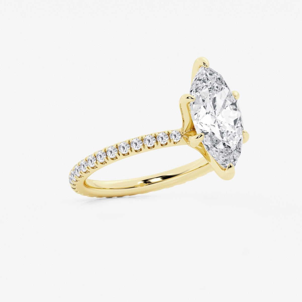 Evelyn - Eternity Side Stones Engagement Ring