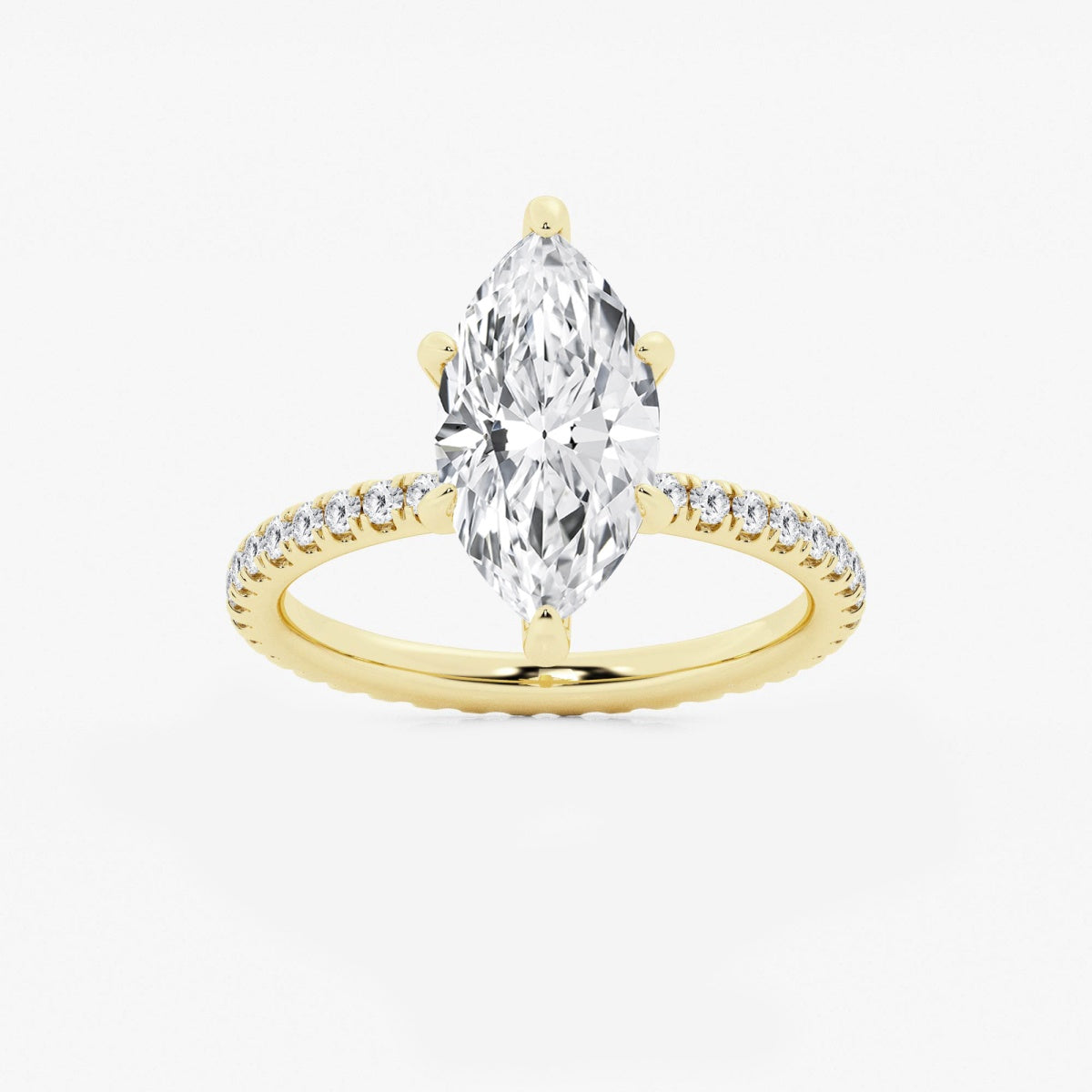 Evelyn - Eternity Side Stones Engagement Ring