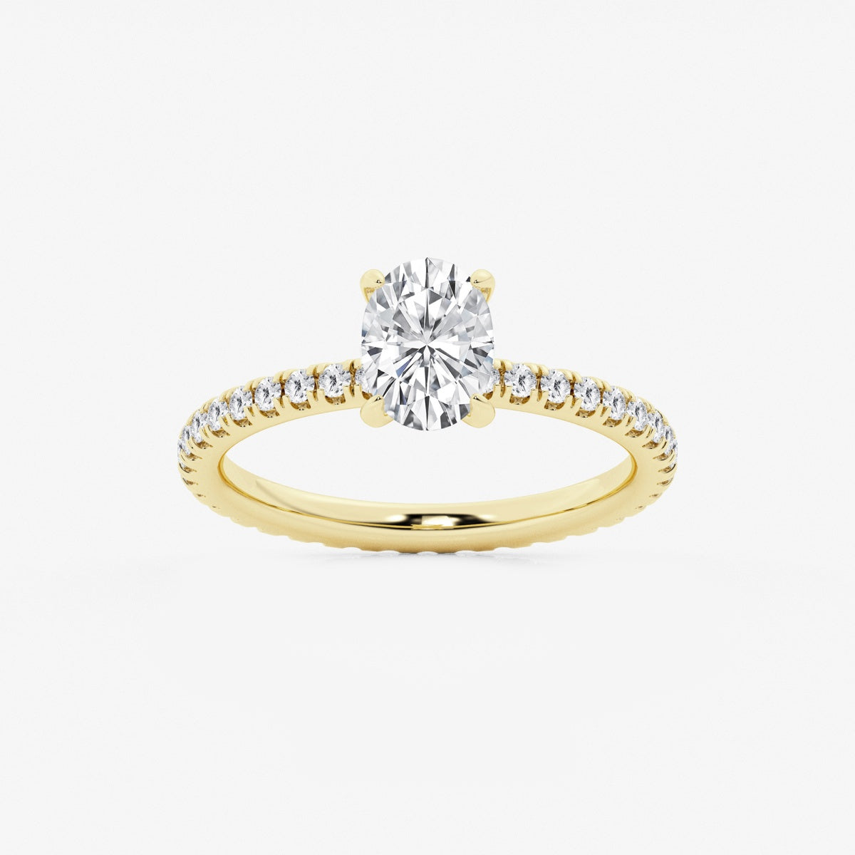 Evelyn - Eternity Side Stones Engagement Ring