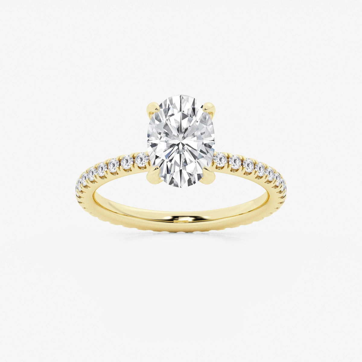 Evelyn - Eternity Side Stones Engagement Ring