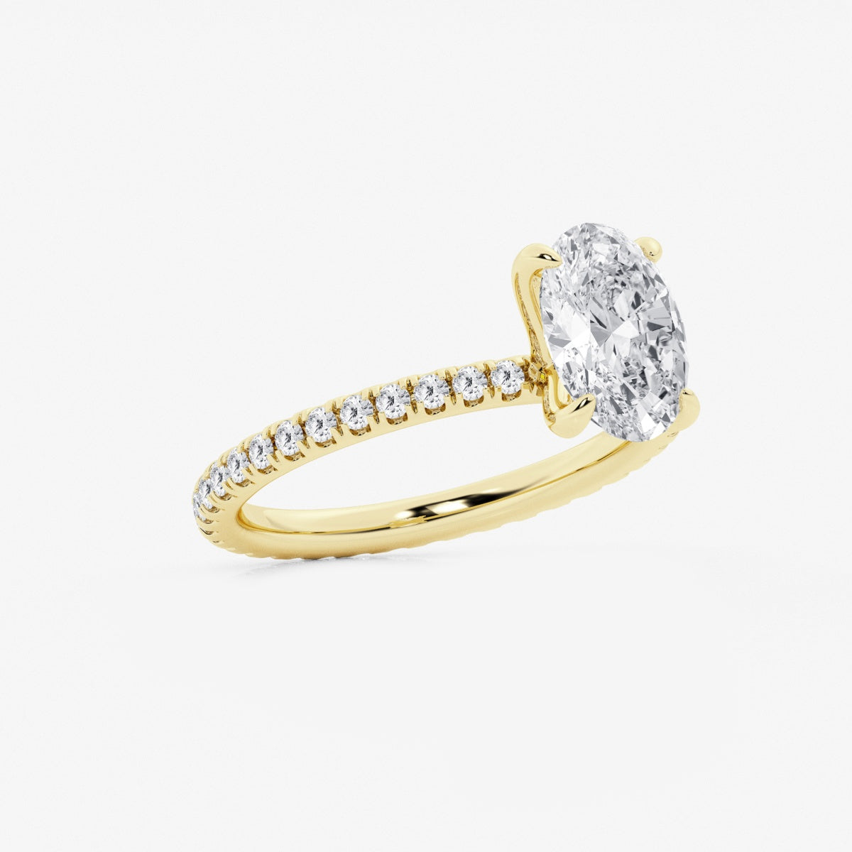 Evelyn - Eternity Side Stones Engagement Ring