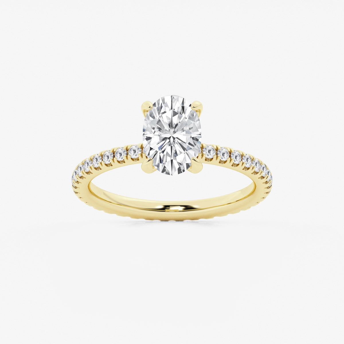 Evelyn - Eternity Side Stones Engagement Ring