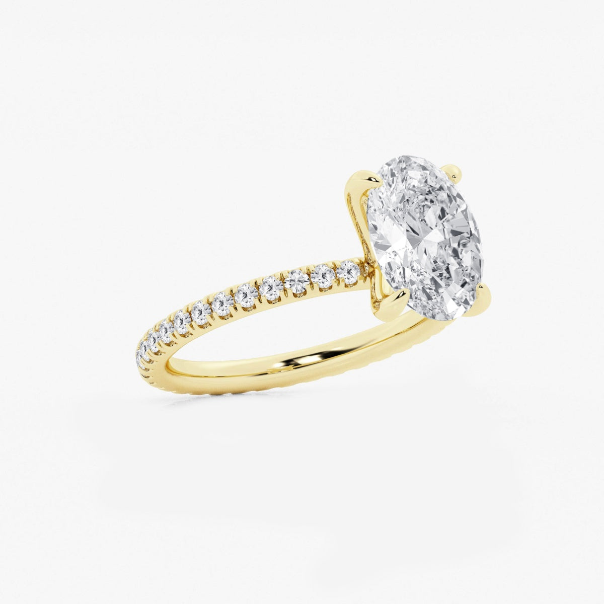 Evelyn - Eternity Side Stones Engagement Ring