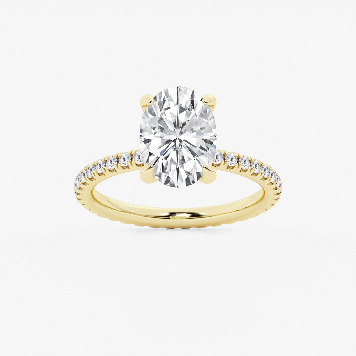 Evelyn - Eternity Side Stones Engagement Ring