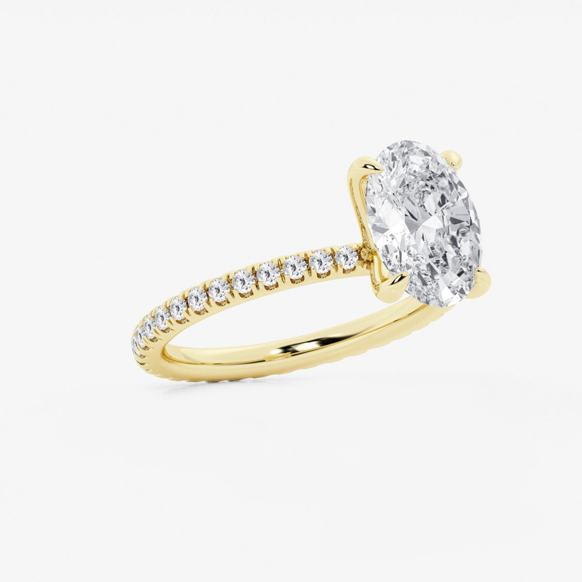 Evelyn - Eternity Side Stones Engagement Ring