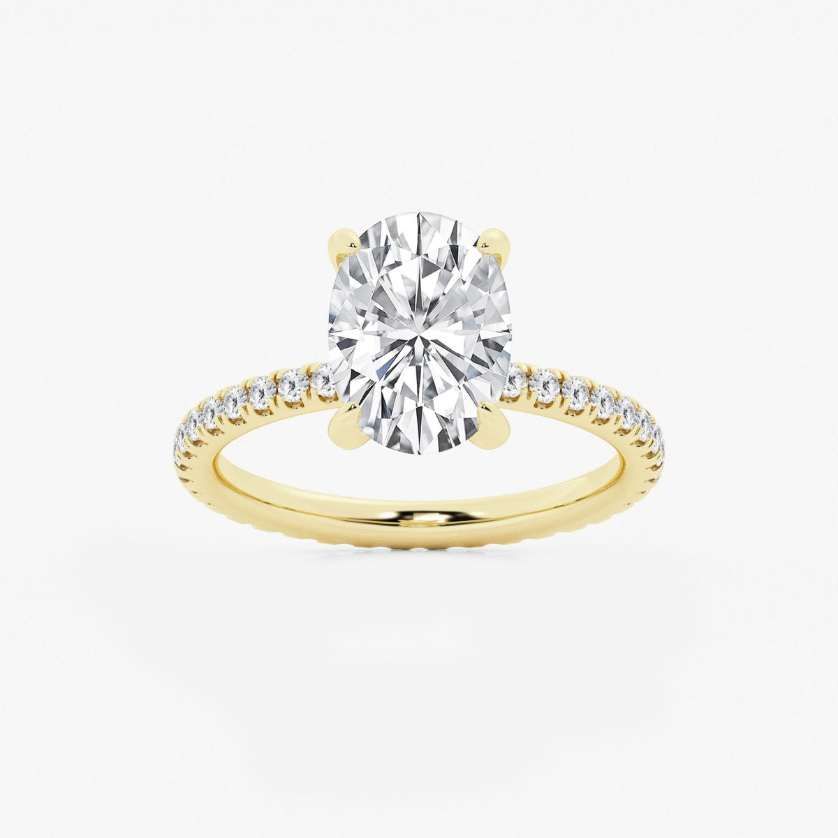 Evelyn - Eternity Side Stones Engagement Ring