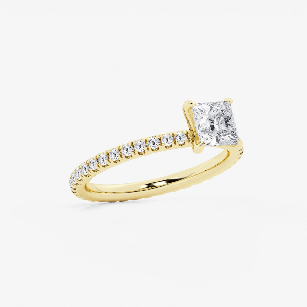 Evelyn - Eternity Side Stones Engagement Ring