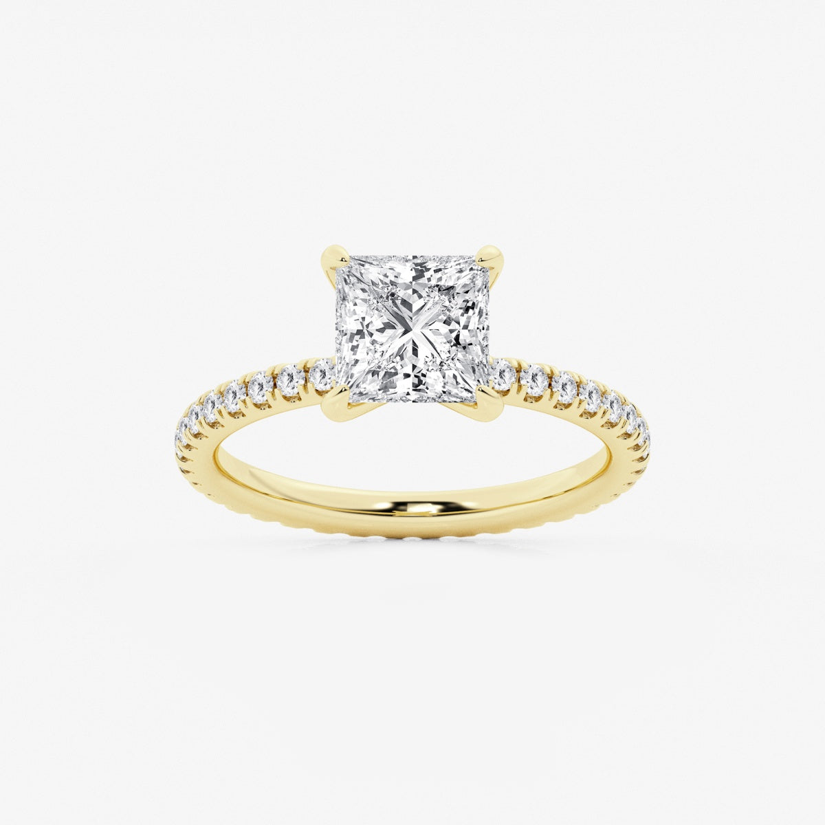 Evelyn - Eternity Side Stones Engagement Ring