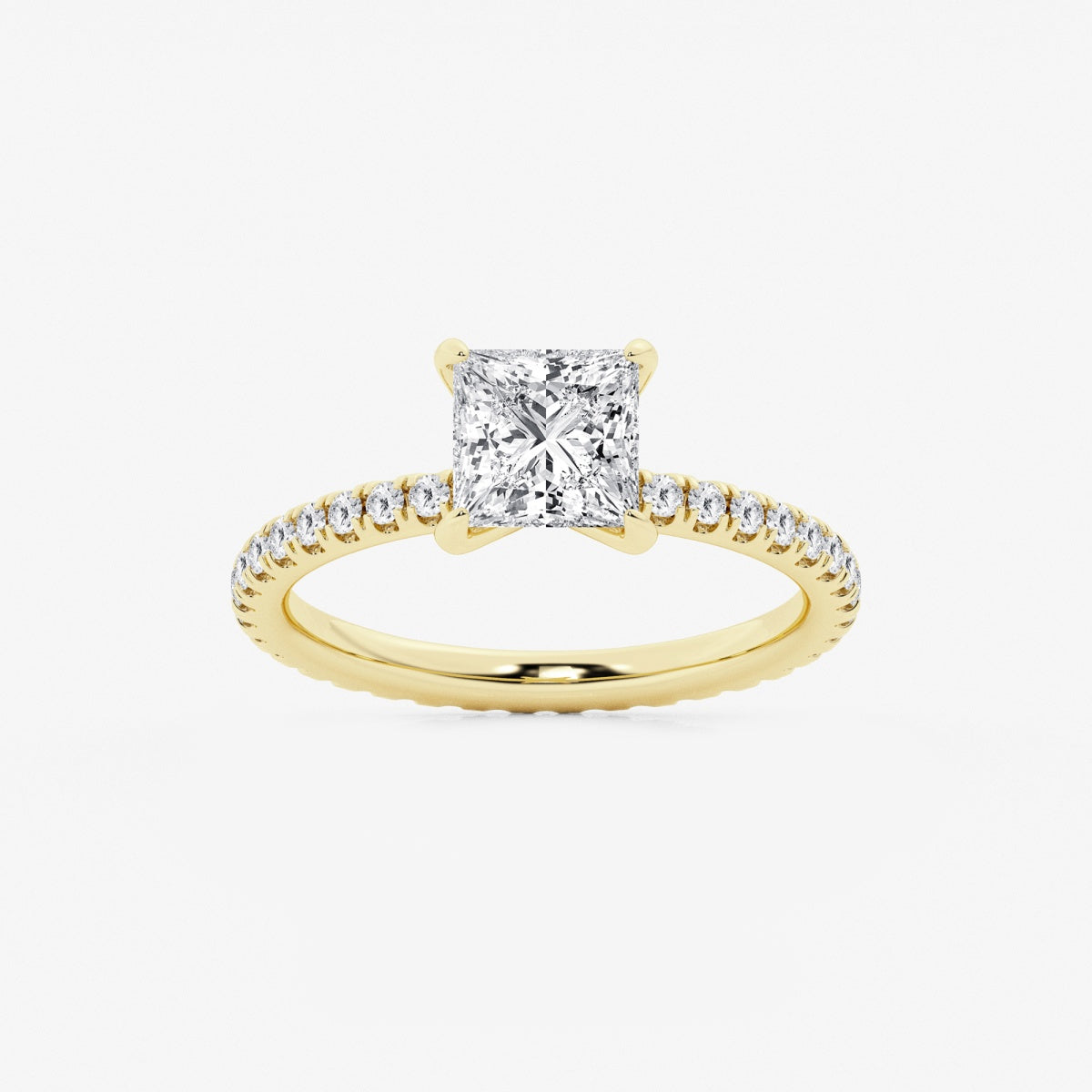 Evelyn - Eternity Side Stones Engagement Ring