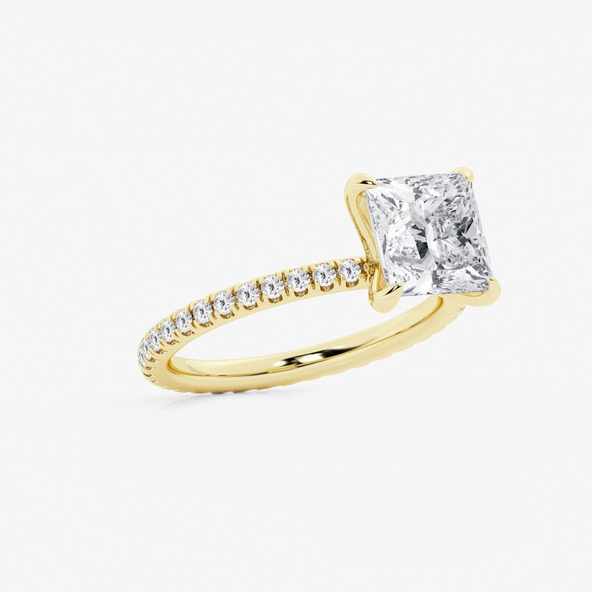 Evelyn - Eternity Side Stones Engagement Ring