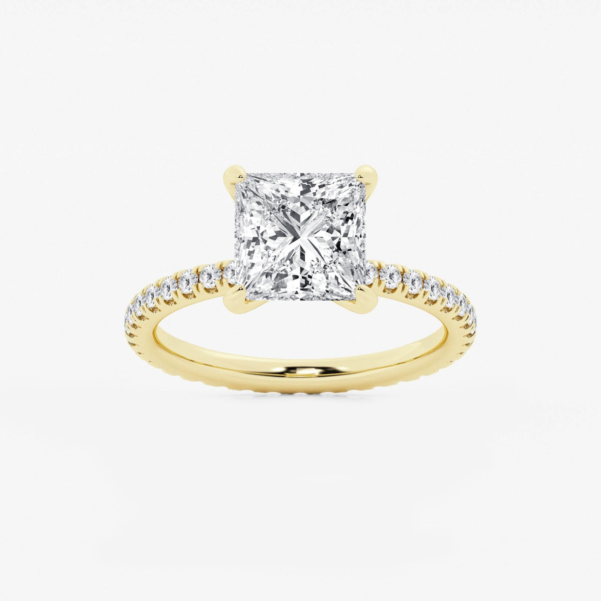 Evelyn - Eternity Side Stones Engagement Ring