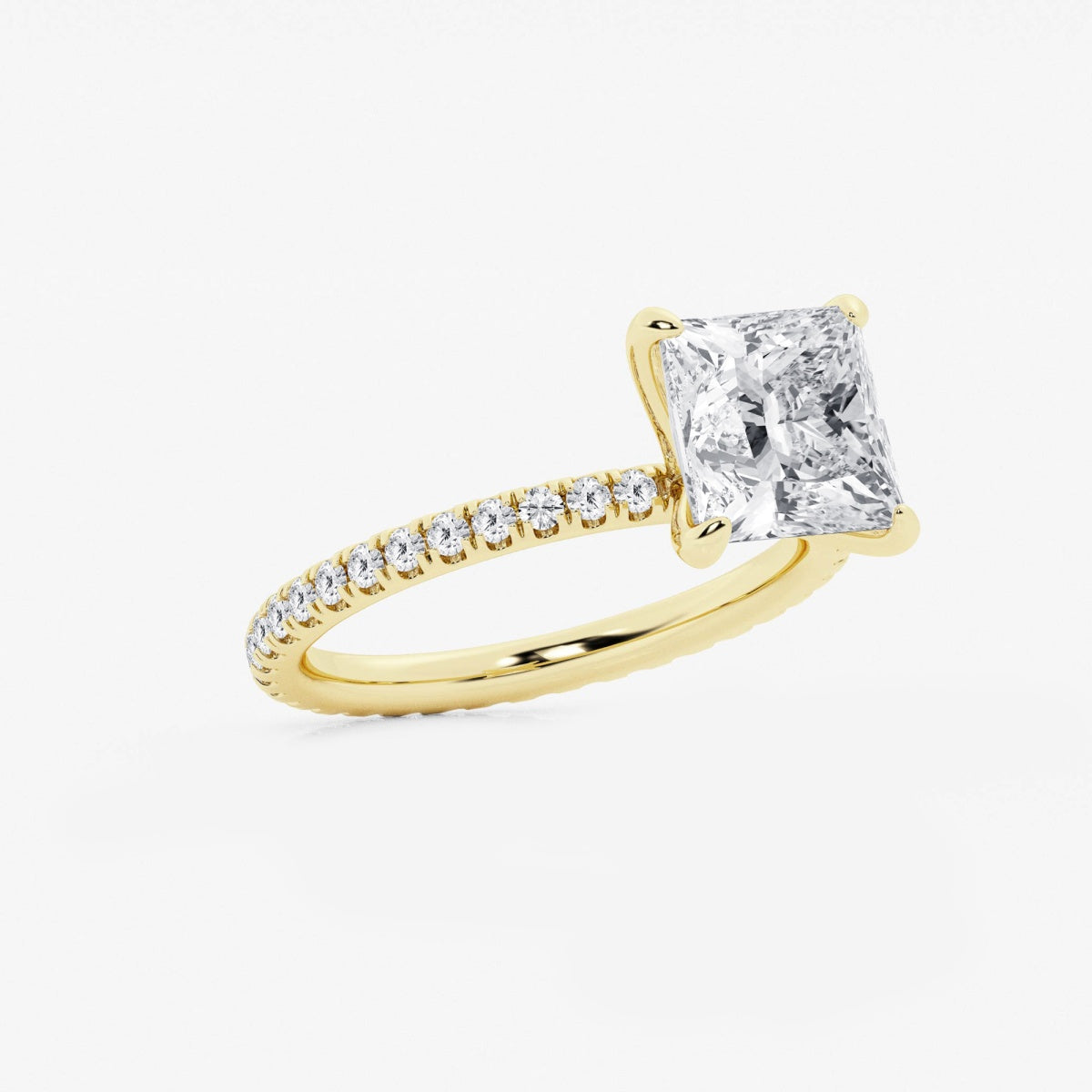 Evelyn - Eternity Side Stones Engagement Ring