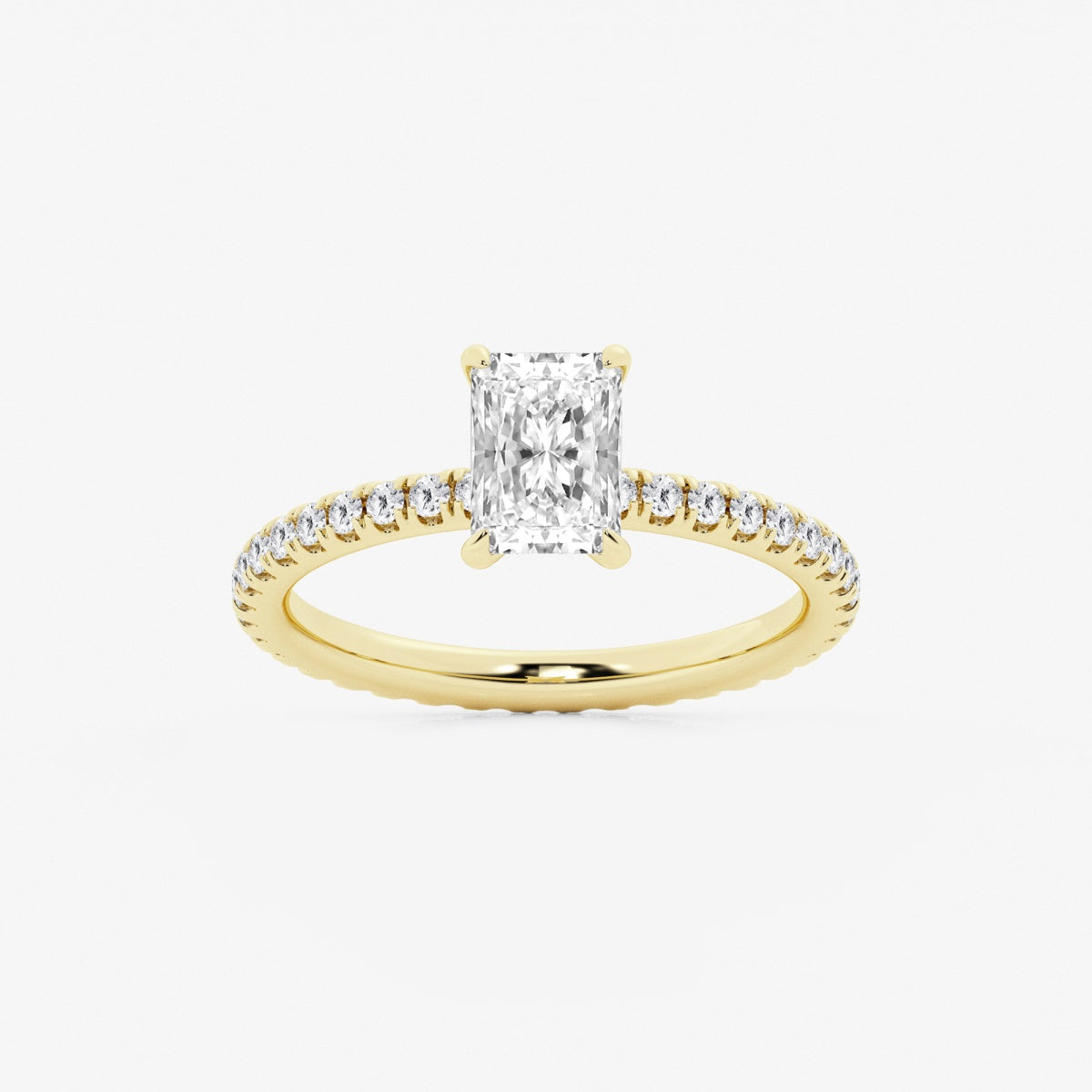 Evelyn - Eternity Side Stones Engagement Ring