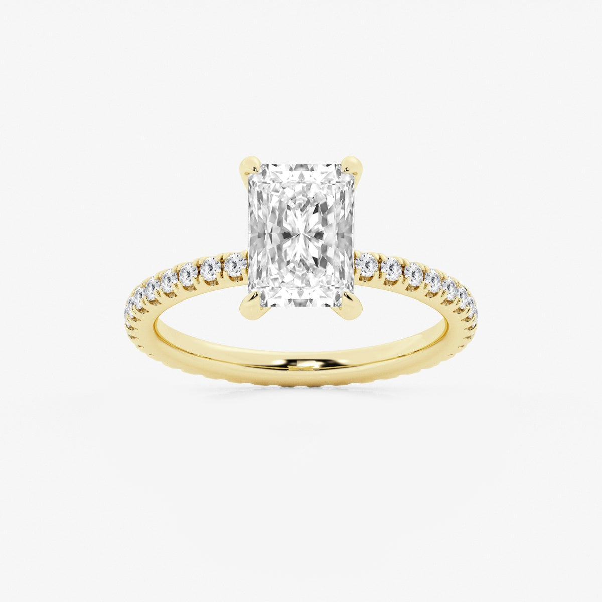 Evelyn - Eternity Side Stones Engagement Ring