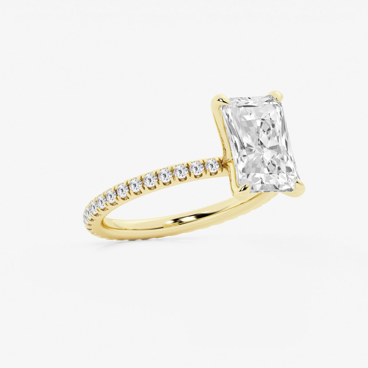 Evelyn - Eternity Side Stones Engagement Ring