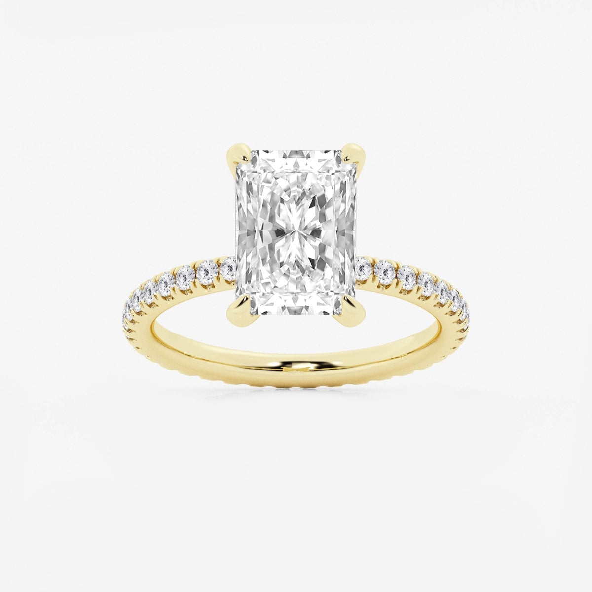 Evelyn - Eternity Side Stones Engagement Ring