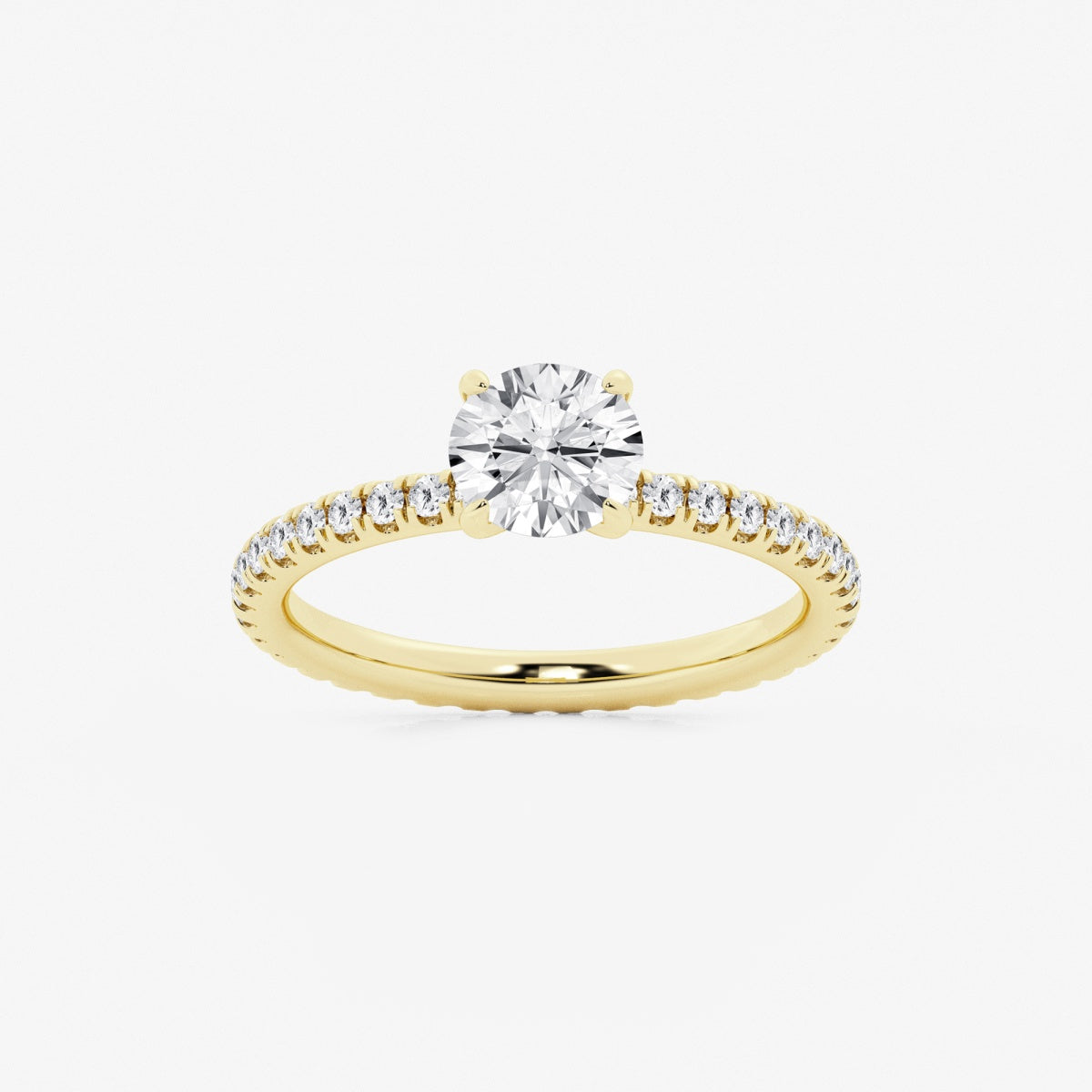 Evelyn - Eternity Side Stones Engagement Ring