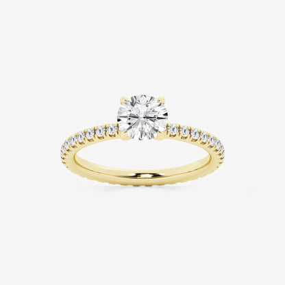 Evelyn - Eternity Side Stones Engagement Ring