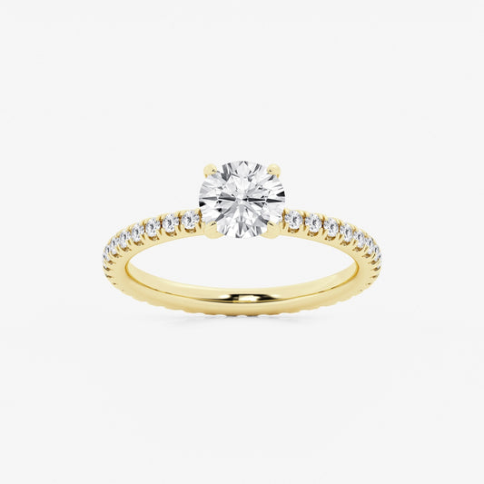 Evelyn - Eternity Side Stones Engagement Ring