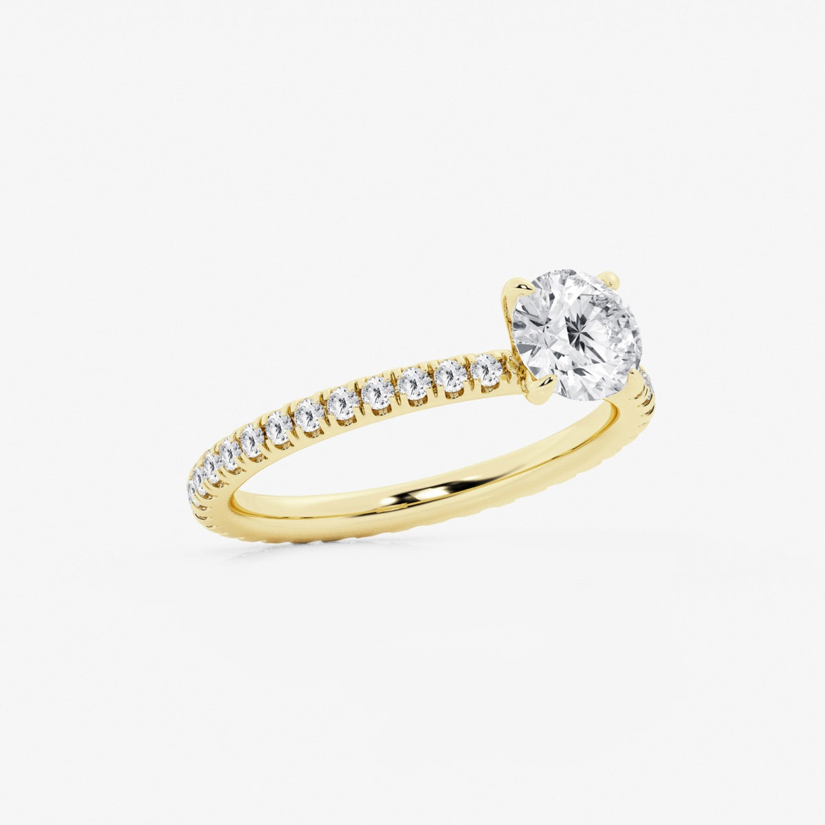 Evelyn - Eternity Side Stones Engagement Ring