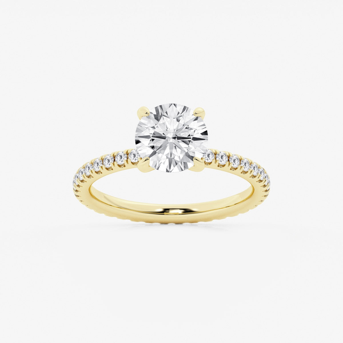 Evelyn - Eternity Side Stones Engagement Ring