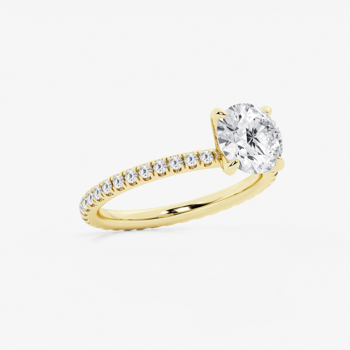 Evelyn - Eternity Side Stones Engagement Ring