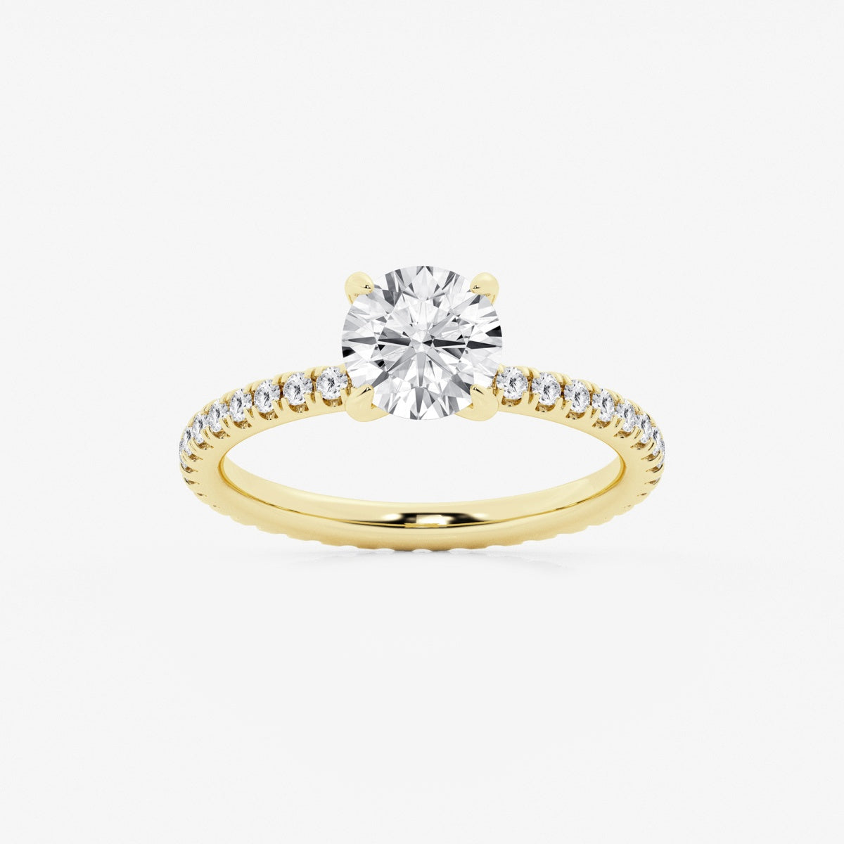 Evelyn - Eternity Side Stones Engagement Ring