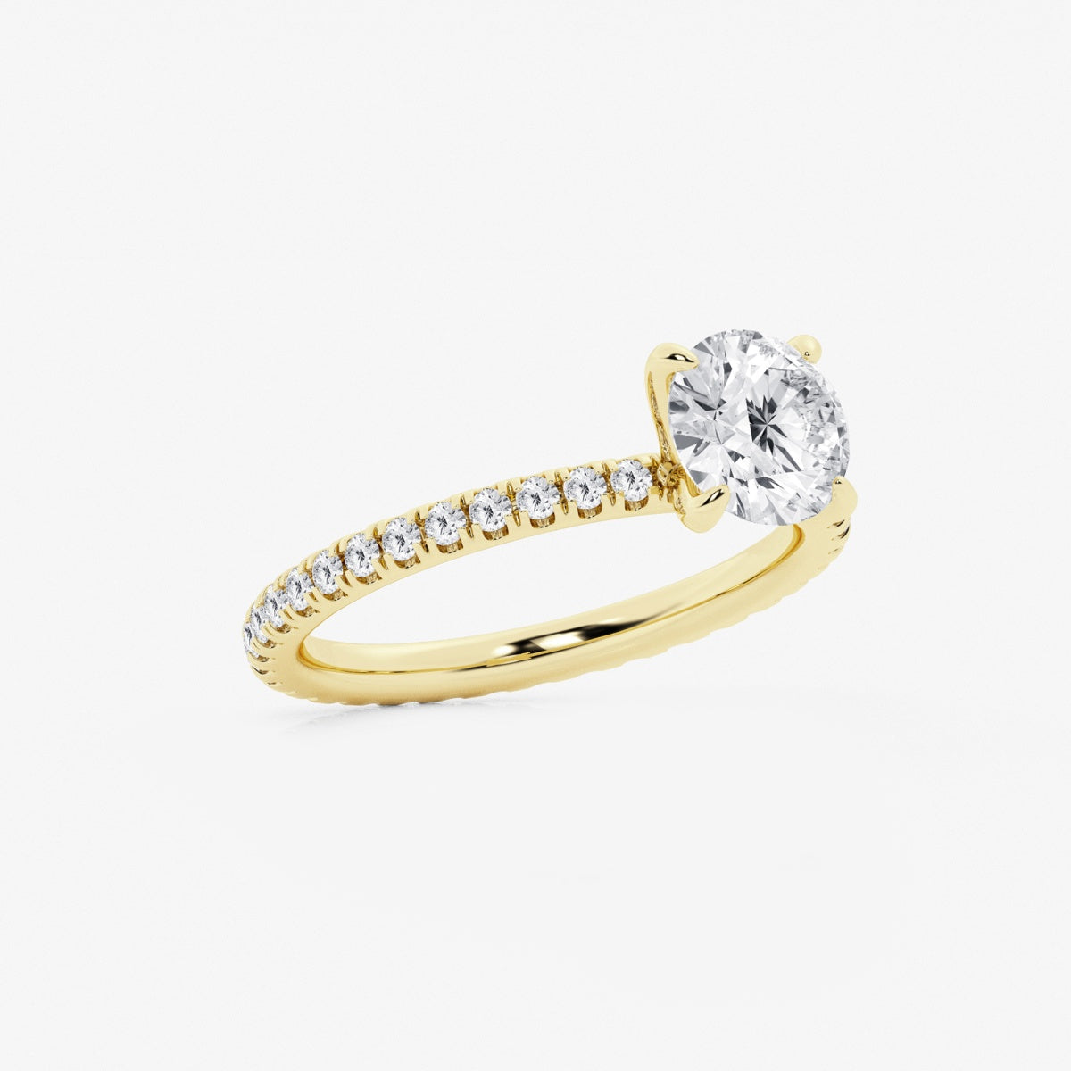 Evelyn - Eternity Side Stones Engagement Ring