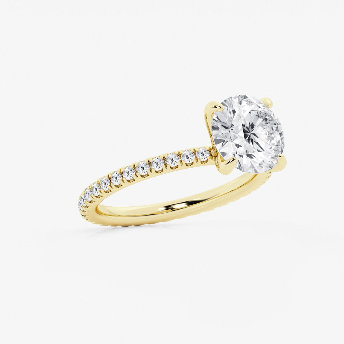 Evelyn - Eternity Side Stones Engagement Ring