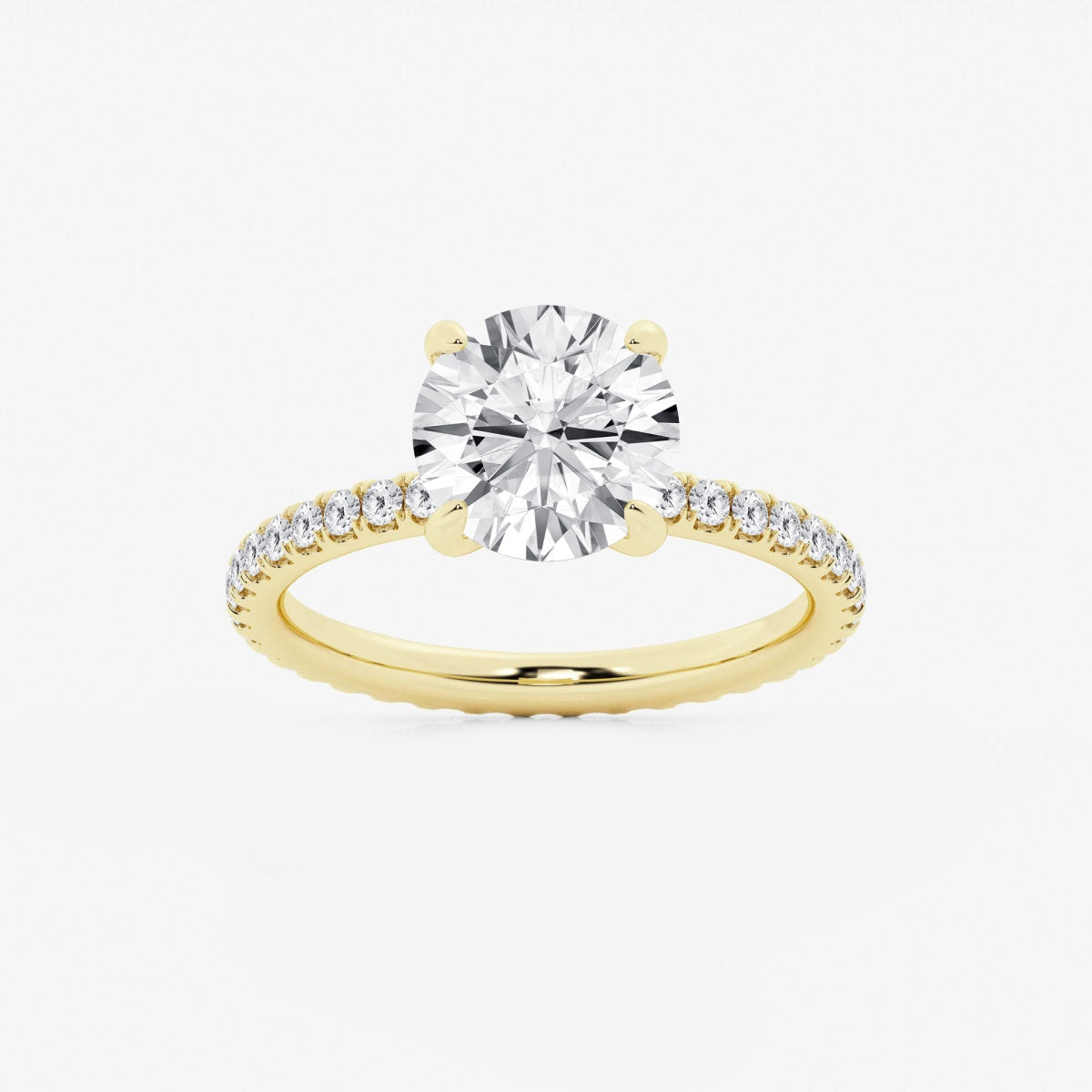 Evelyn - Eternity Side Stones Engagement Ring