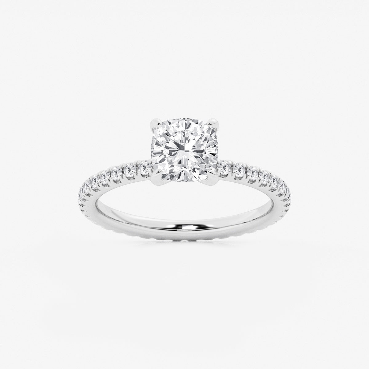 Evelyn - Eternity Side Stones Engagement Ring