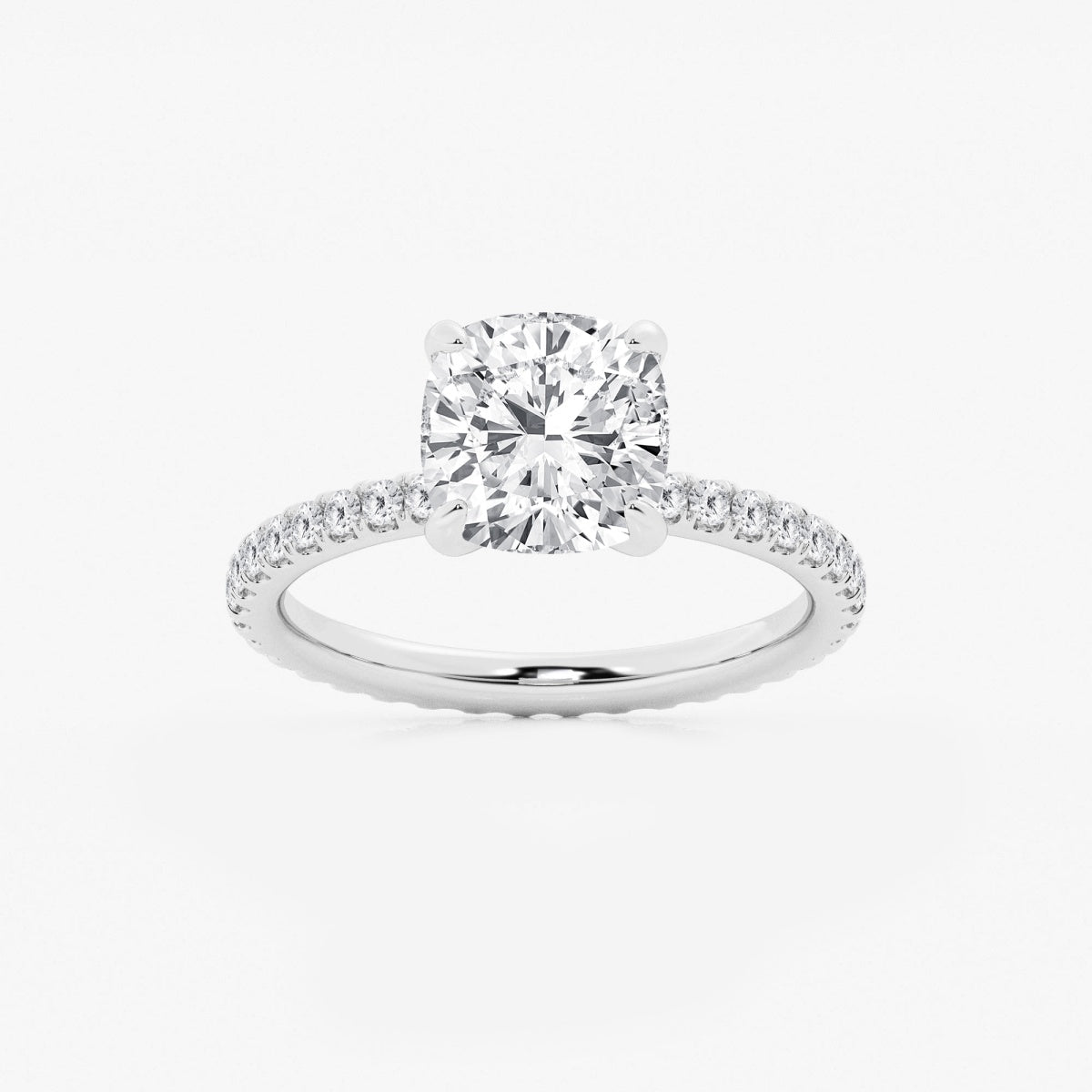 Evelyn - Eternity Side Stones Engagement Ring