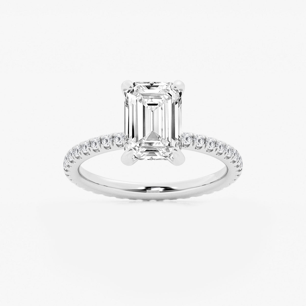 Evelyn - Eternity Side Stones Engagement Ring