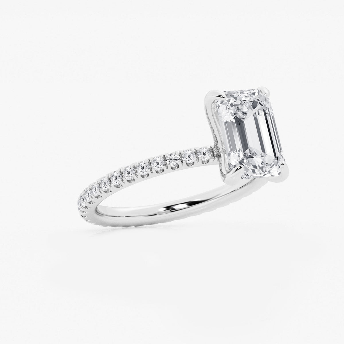 Evelyn - Eternity Side Stones Engagement Ring