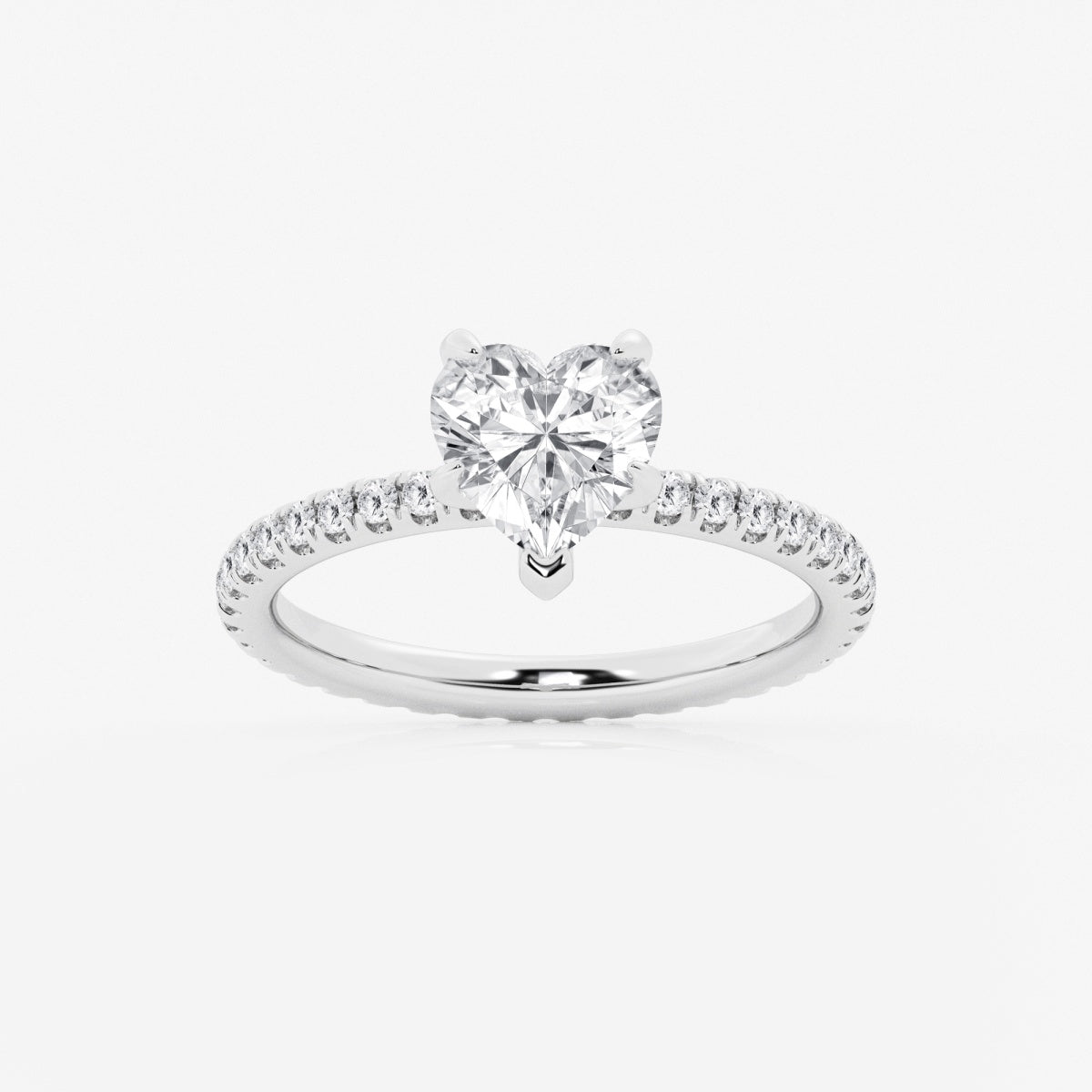 Evelyn - Eternity Side Stones Engagement Ring