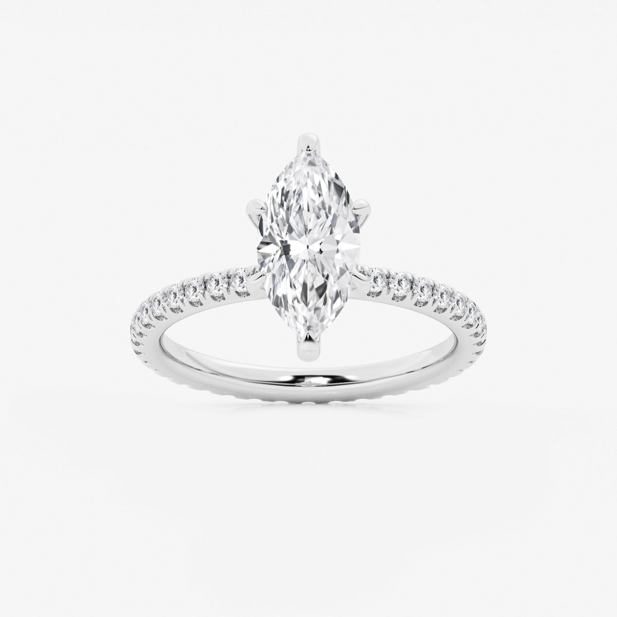 Evelyn - Eternity Side Stones Engagement Ring