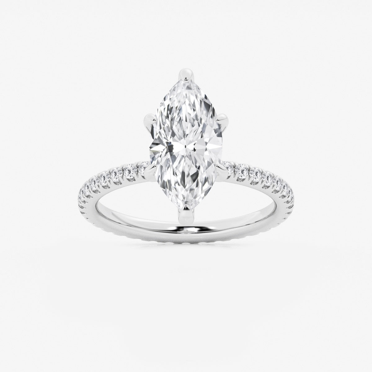 Evelyn - Eternity Side Stones Engagement Ring