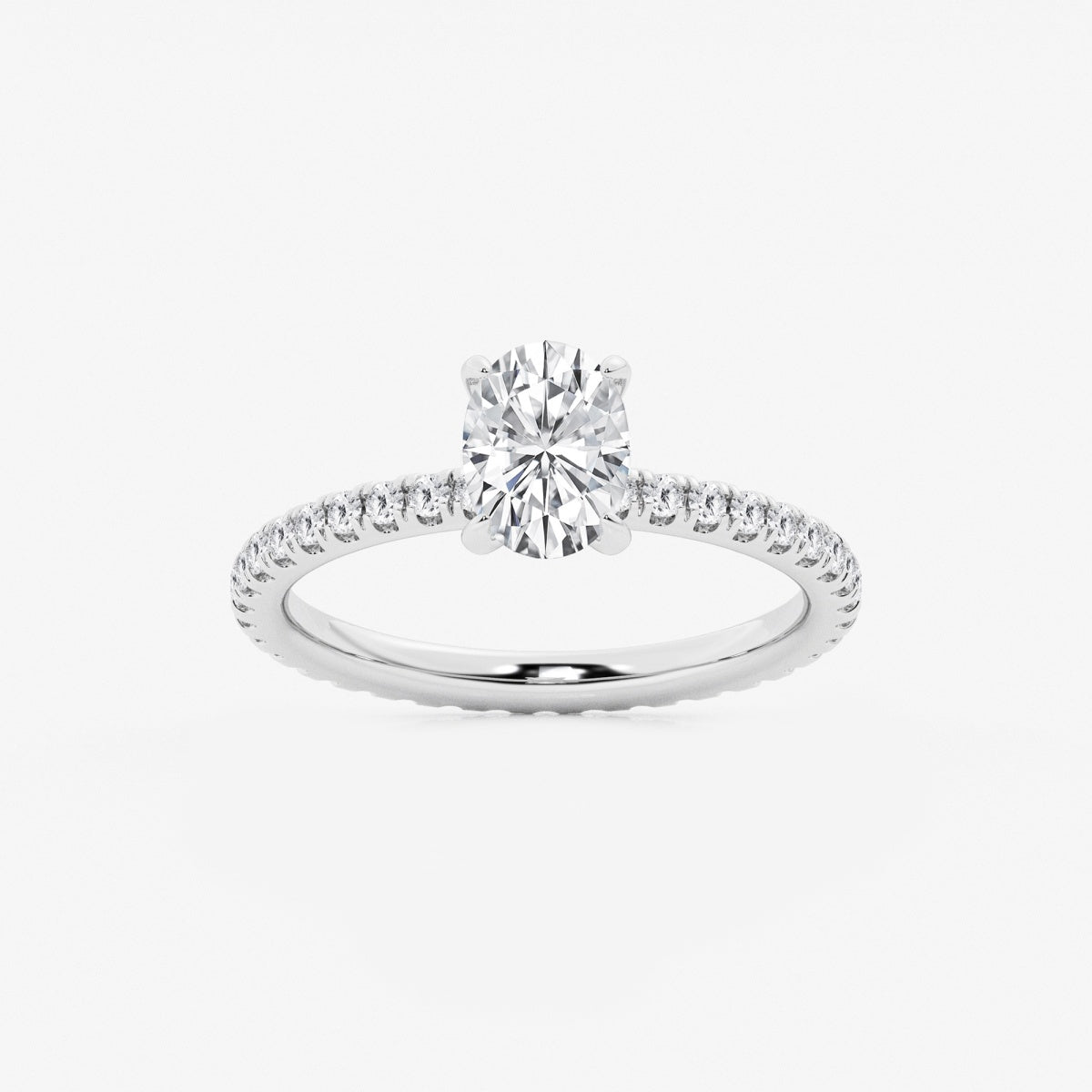 Evelyn - Eternity Side Stones Engagement Ring