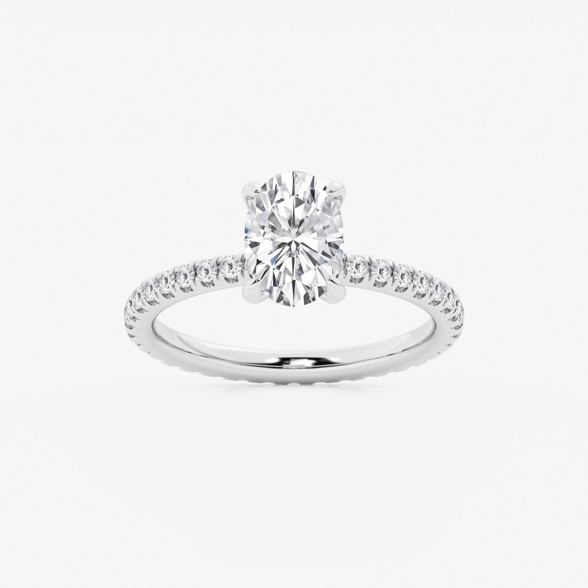 Evelyn - Eternity Side Stones Engagement Ring