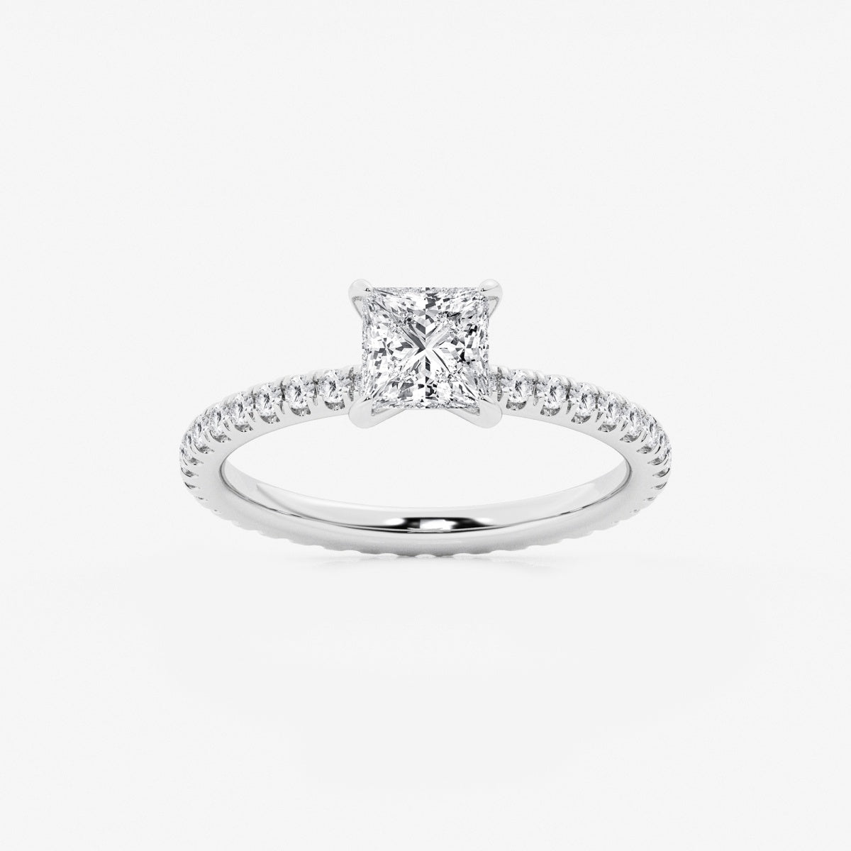 Evelyn - Eternity Side Stones Engagement Ring