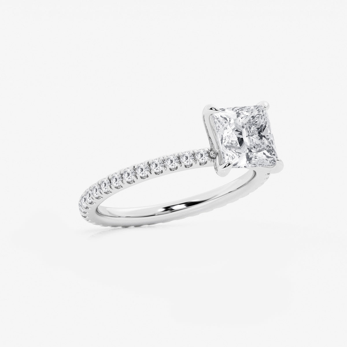 Evelyn - Eternity Side Stones Engagement Ring