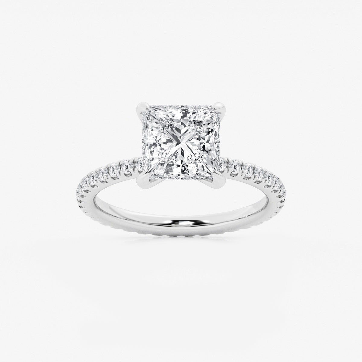 Evelyn - Eternity Side Stones Engagement Ring