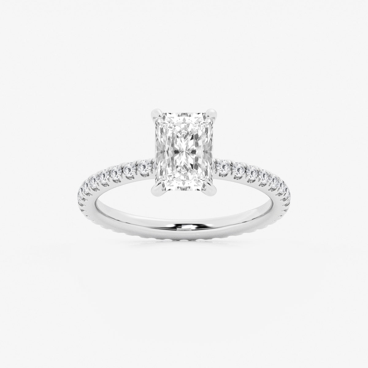 Evelyn - Eternity Side Stones Engagement Ring