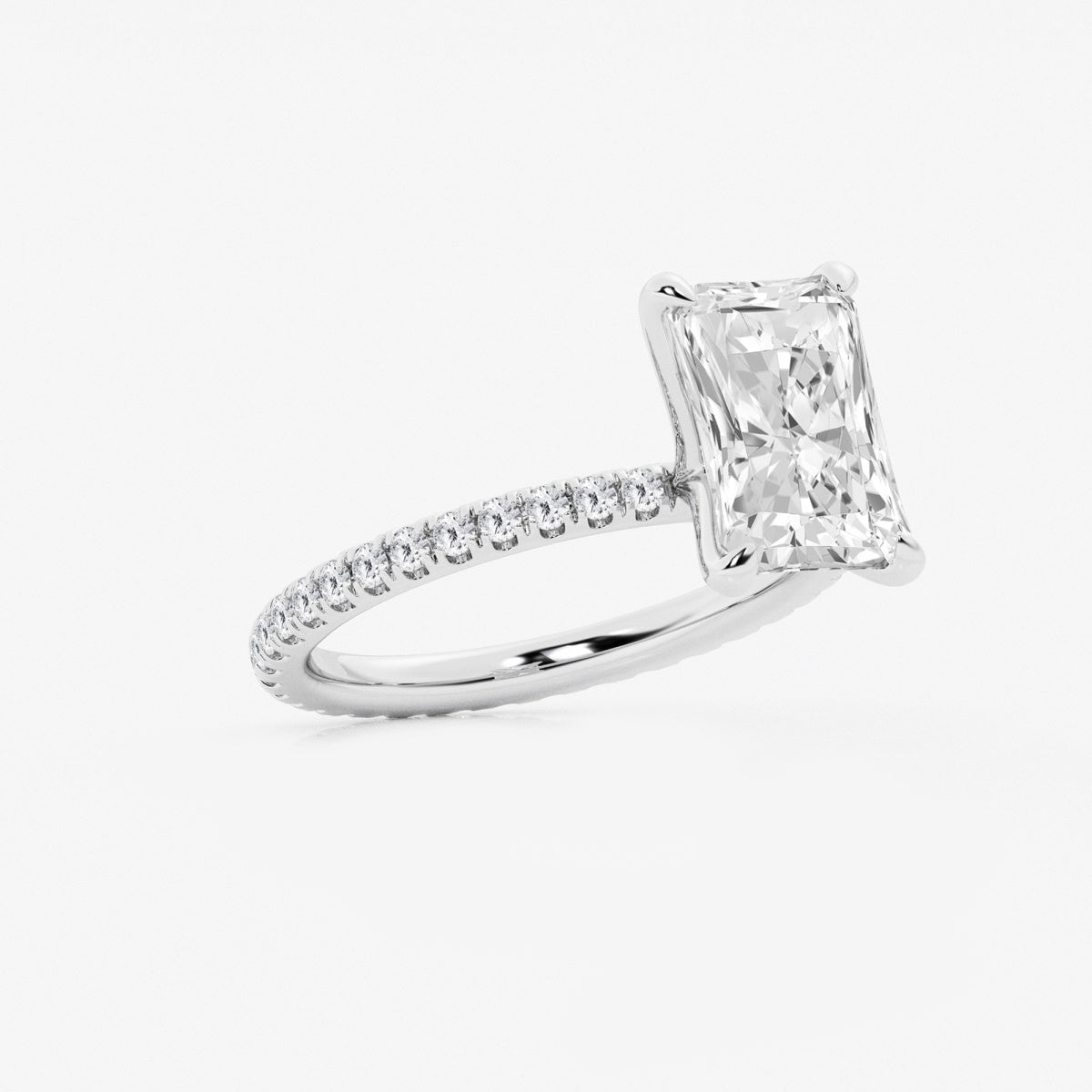 Evelyn - Eternity Side Stones Engagement Ring