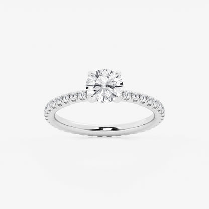 Evelyn - Eternity Side Stones Engagement Ring