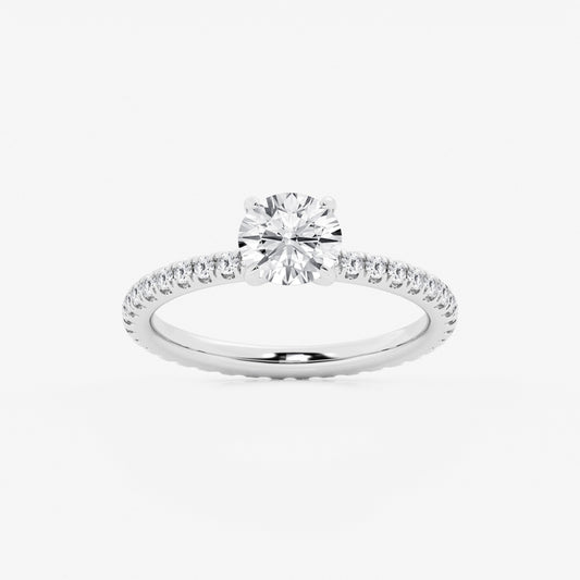 Evelyn - Eternity Side Stones Engagement Ring