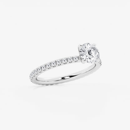 Evelyn - Eternity Side Stones Engagement Ring